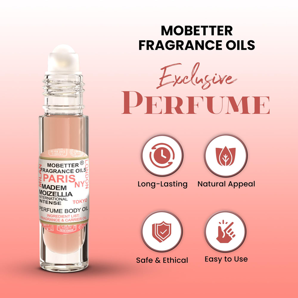 MOBETTER FRAGRANCE OILS oil texture on skin showing smooth absorption and long-lasting scent
