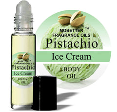 MOBETTER pistachio roll-on front view showing compact travel bottle and cream scent