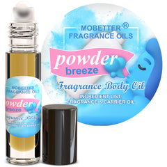 MOBETTER FRAGRANCE OILS front packaging showing compact roll-on bottle and label benefit portability