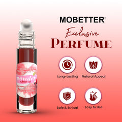 MOBETTER FRAGRANCE OILS being applied to wrist with roll-on for easy, precise scent placement