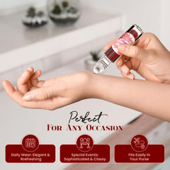 MOBETTER FRAGRANCE OILS next to a coin for size comparison highlighting compact portability