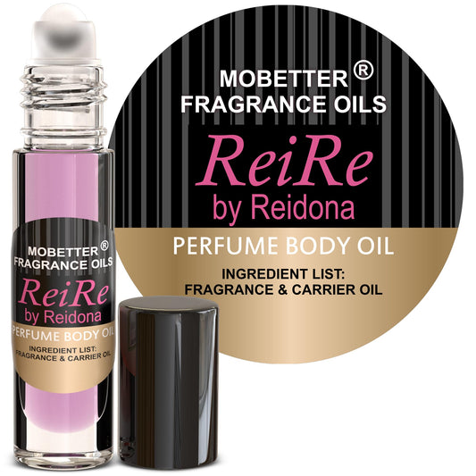 MOBETTER FRAGRANCE OILS ReiRe cap and roller detail highlighting smooth applicator and precise application benefit