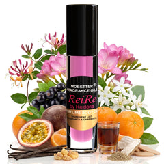 MOBETTER FRAGRANCE OILS ReiRe roll-on front packaging showing compact bottle and label benefit: easy portability