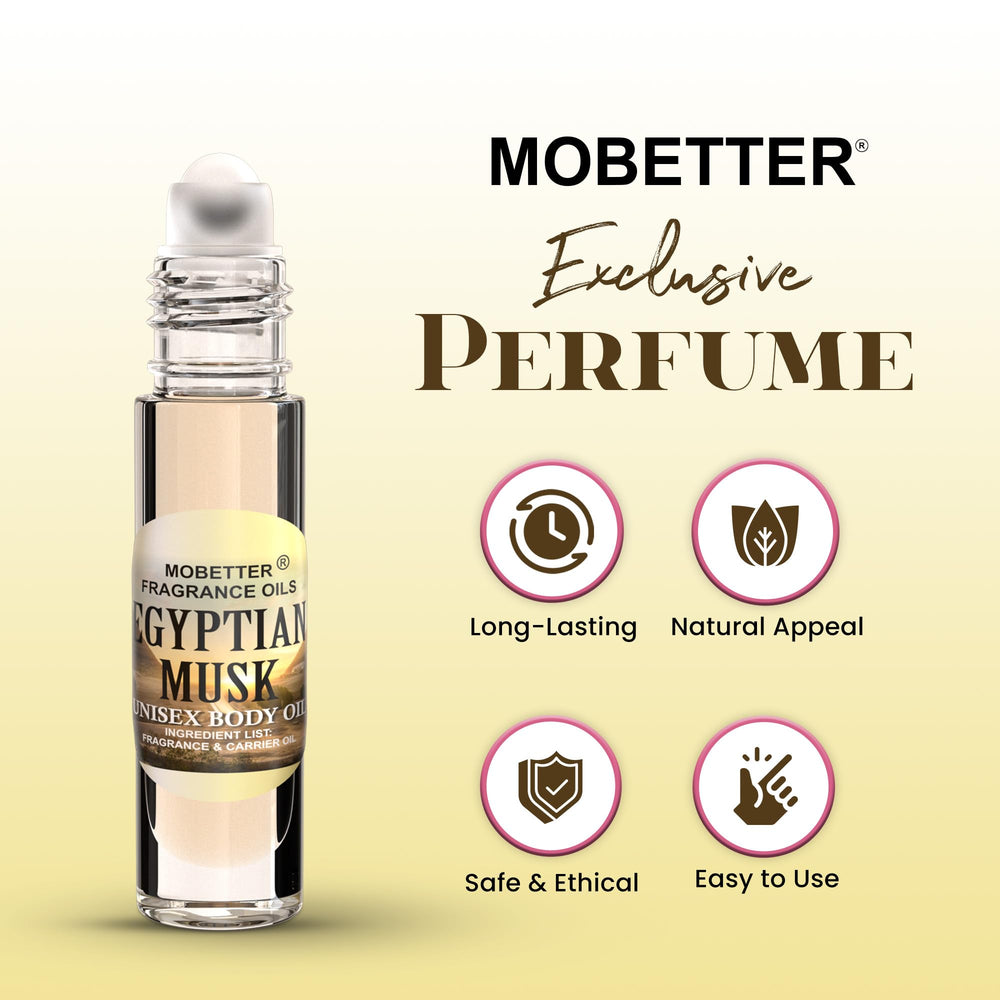 MOBETTER FRAGRANCE OILS roll-on with cap on emphasizing leak-resistant travel benefit
