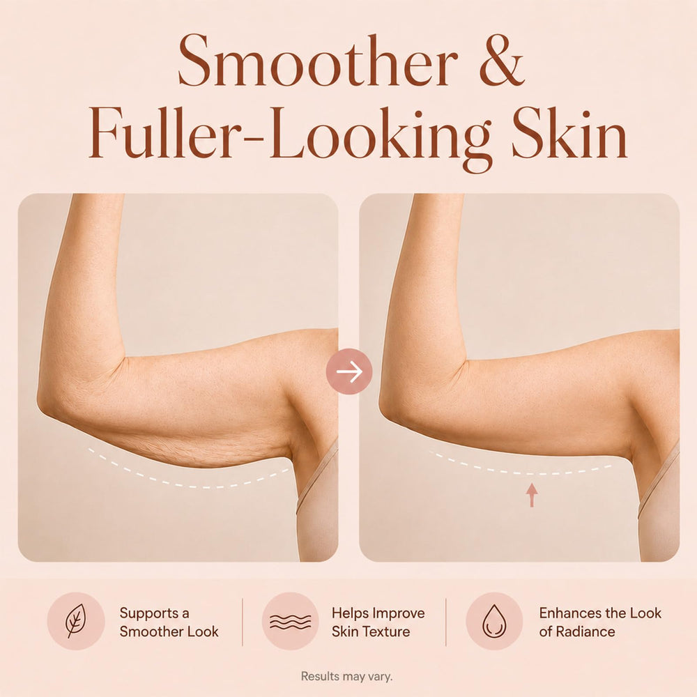 MOCKGVY being massaged into arms and legs for improved skin feel