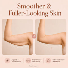 MOCKGVY being massaged into arms and legs for improved skin feel