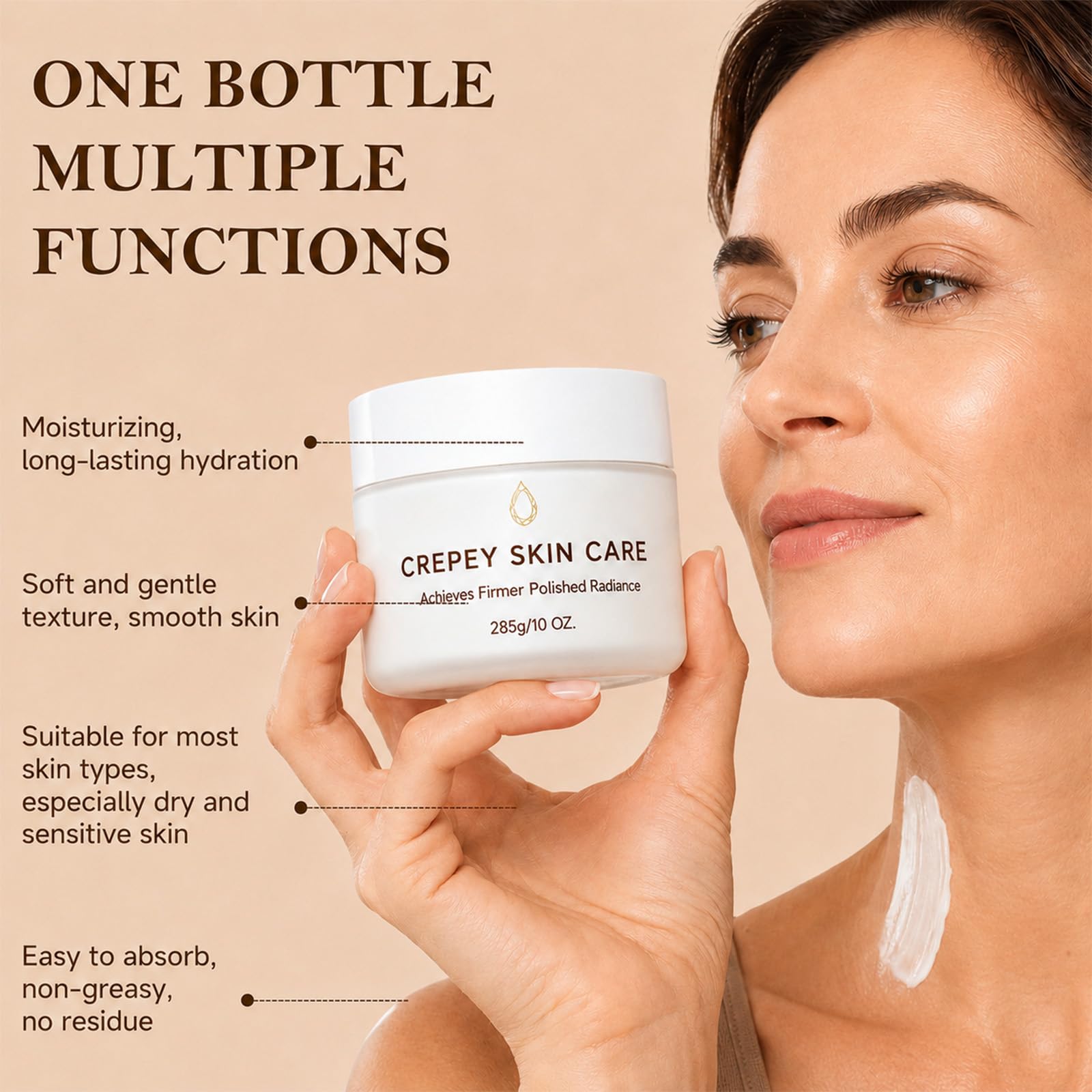 MOCKGVY cream texture close-up showing rich fast-absorbing formula