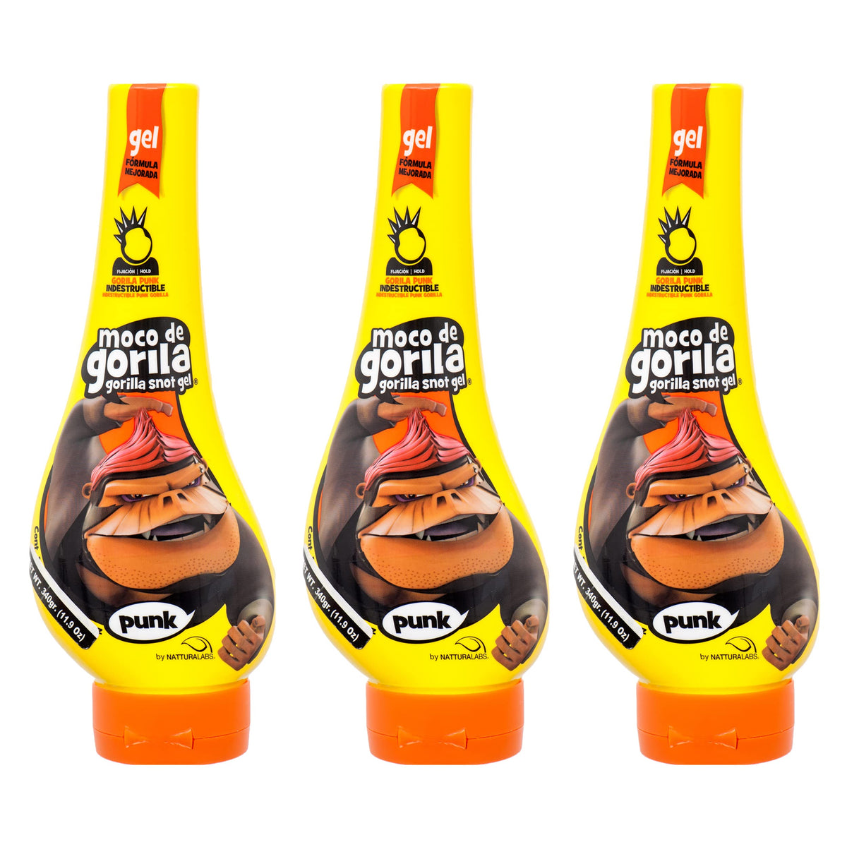 Moco de Gorila jar front packaging showing label and strong-hold benefit