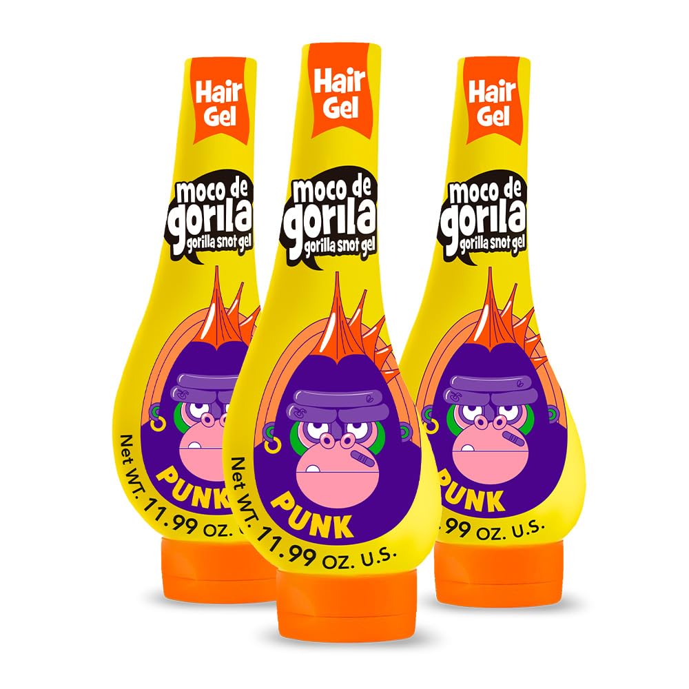 Moco de Gorila yellow bottle front view showing label and size, highlights hold