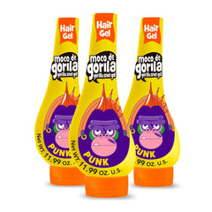 Moco de Gorila yellow bottle front view showing label and size, highlights hold