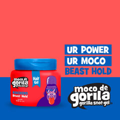 Moco de Gorila gel in use styling hair for strong hold and restyleable finish