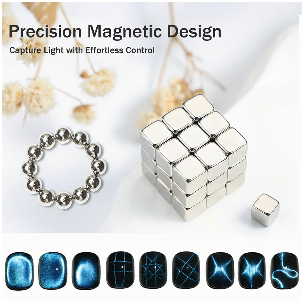 MOCOLIT magnet creating cat-eye gel polish effect on nails for salon results