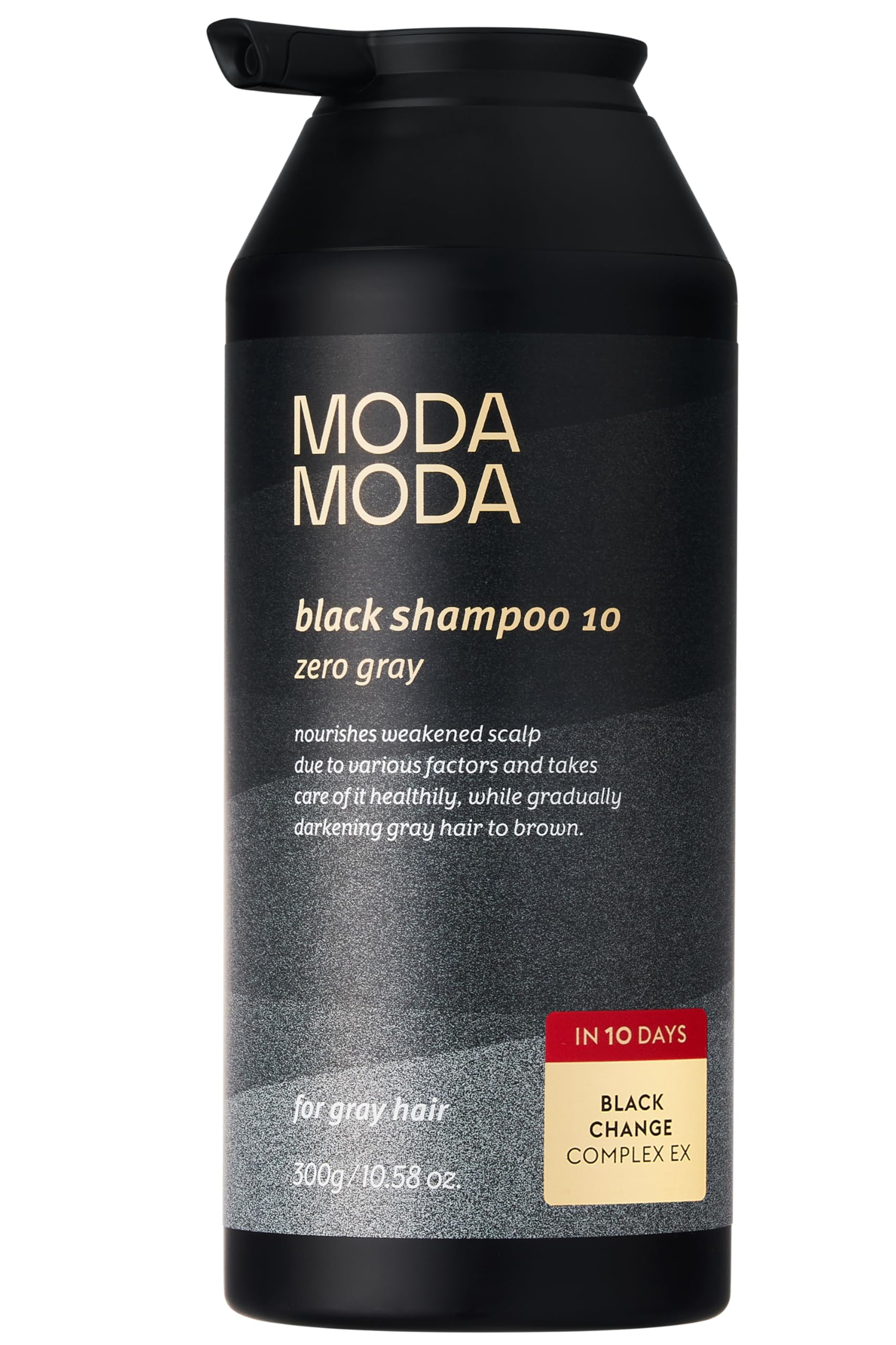MODA MODA front bottle shot showing sleek packaging and product benefit