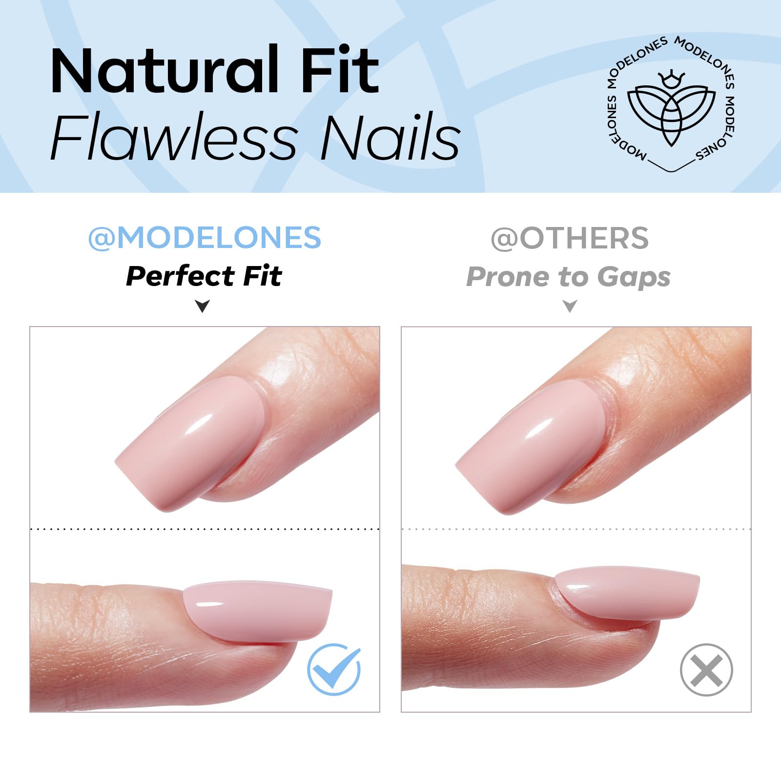 modelones 16 sizes laid out to show variety and easy size-matching benefit