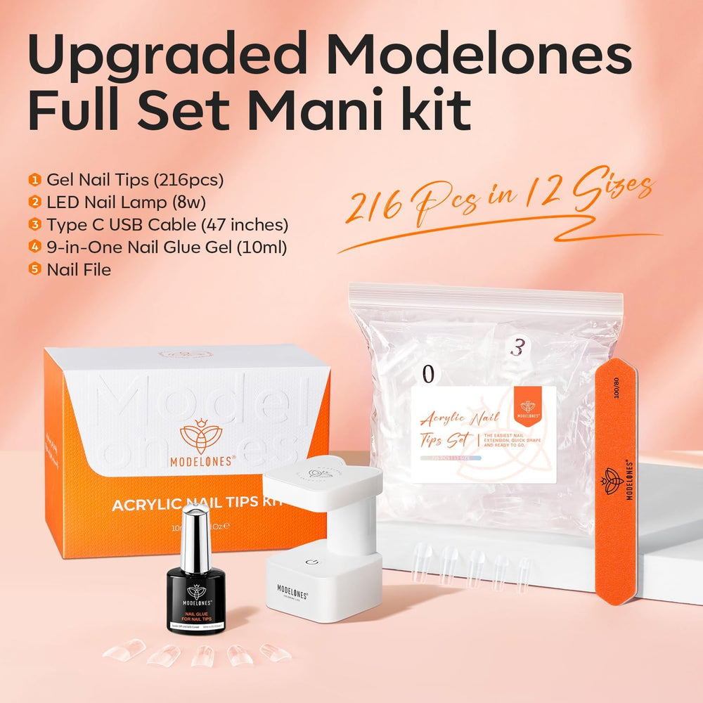 modelones 216 pre-etched tips array offers many sizes for perfect fit