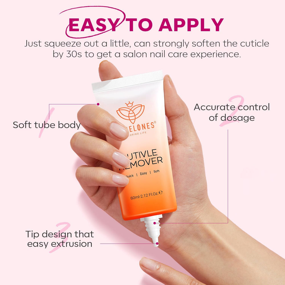 modelones after application showing smooth, bright cuticles and improved nail look