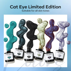 modelones application in progress with magnet held above nail to form cat eye benefit