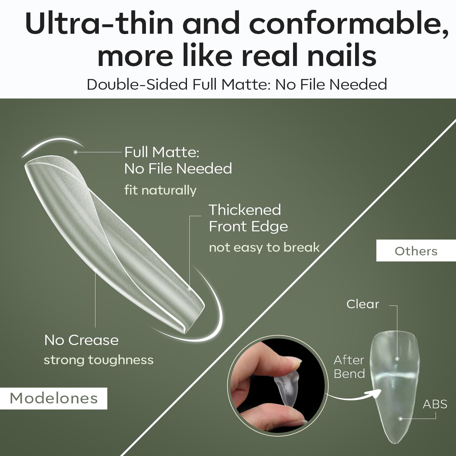 modelones nail tech applying a tip for faster salon workflow