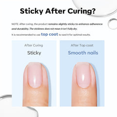 modelones hand applying builder gel for controlled nail shaping