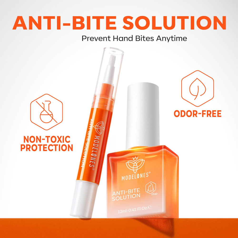 modelones application on fingertip demonstrating easy brush-on habit prevention