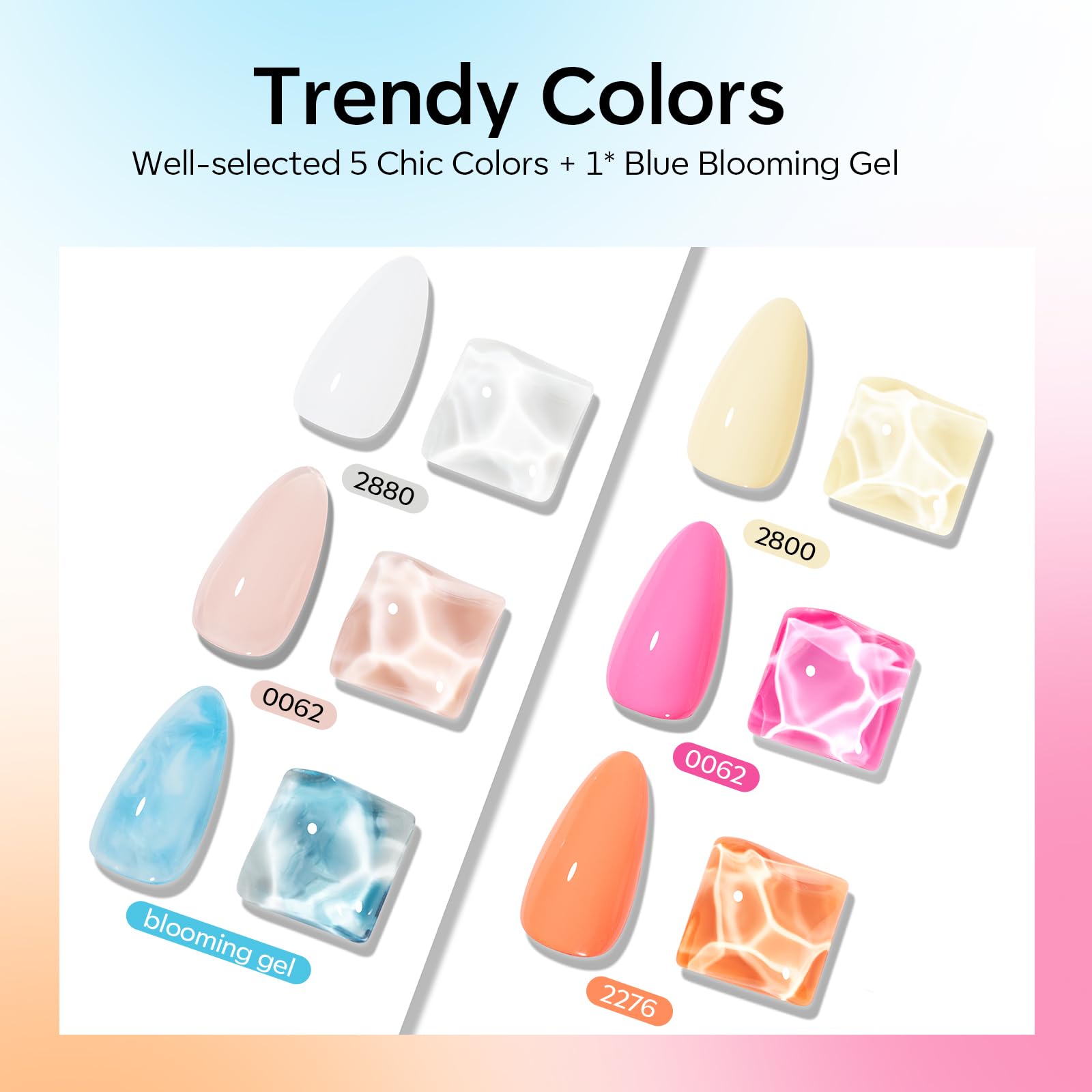 modelones application on fingertips demonstrating smooth coverage and glossy finish