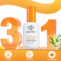 modelones applied on natural nail preparing for gel adhesion