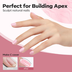 modelones application on natural nail providing strength and subtle color