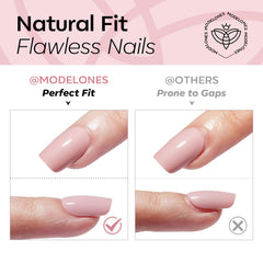 Modelones step‑by‑step hand applying press on nails for fast results