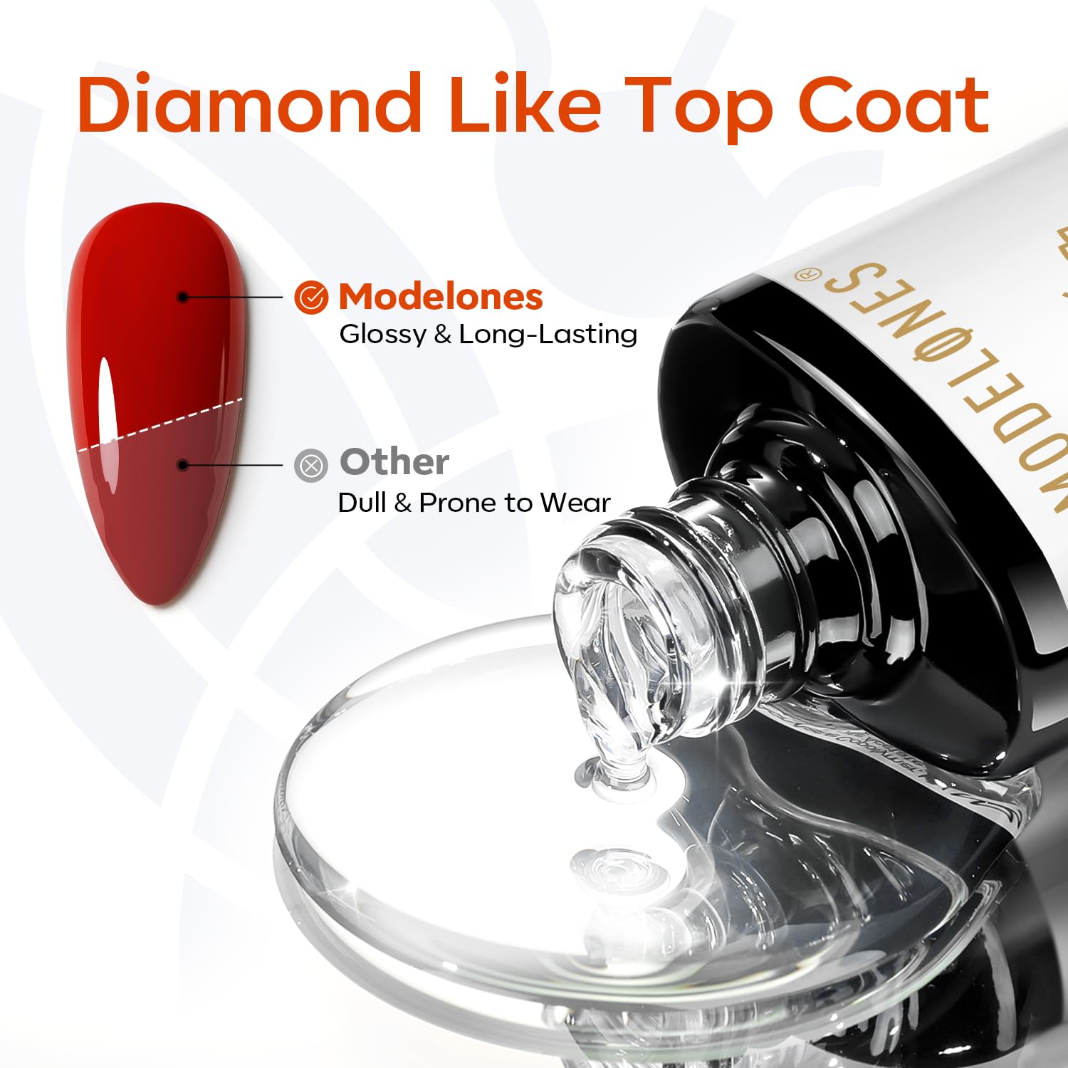 modelones applying builder gel to nail demonstrating easy self-leveling