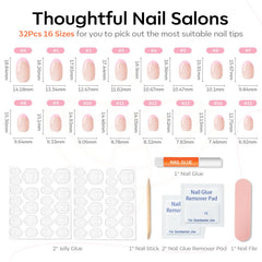 modelones layout of glue, adhesive tabs, file and cuticle stick for easy application