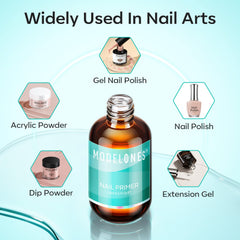 modelones before and after nails showing reduced lifting and longer wear