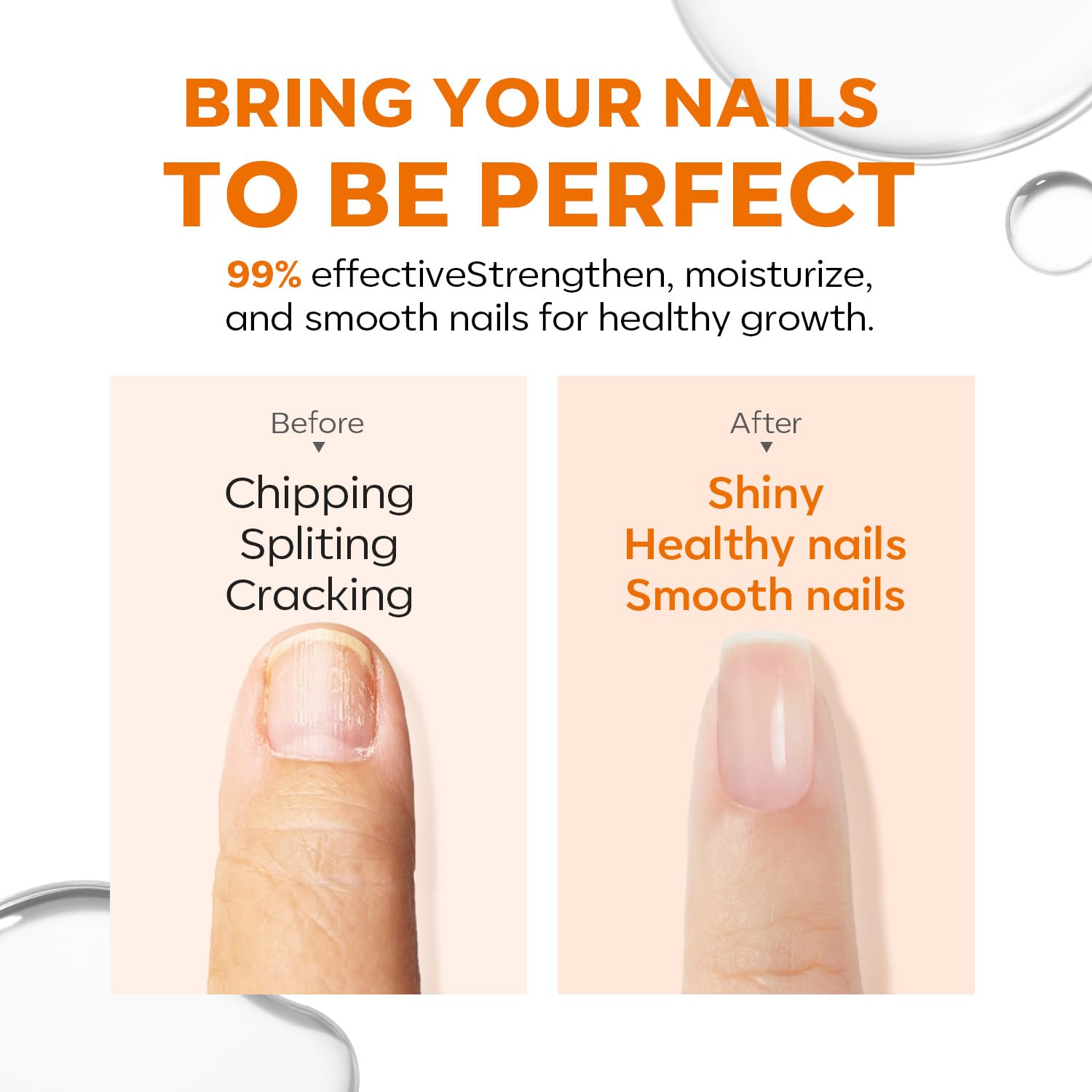 modelones before and after nails comparison showing stronger, smoother nails benefit