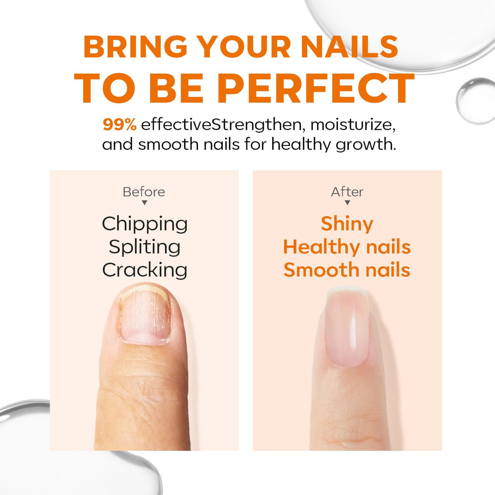 modelones before and after nails comparison showing stronger, smoother nails benefit