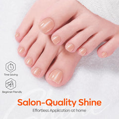 modelones before and after nails showing ridge filling and improved appearance benefit