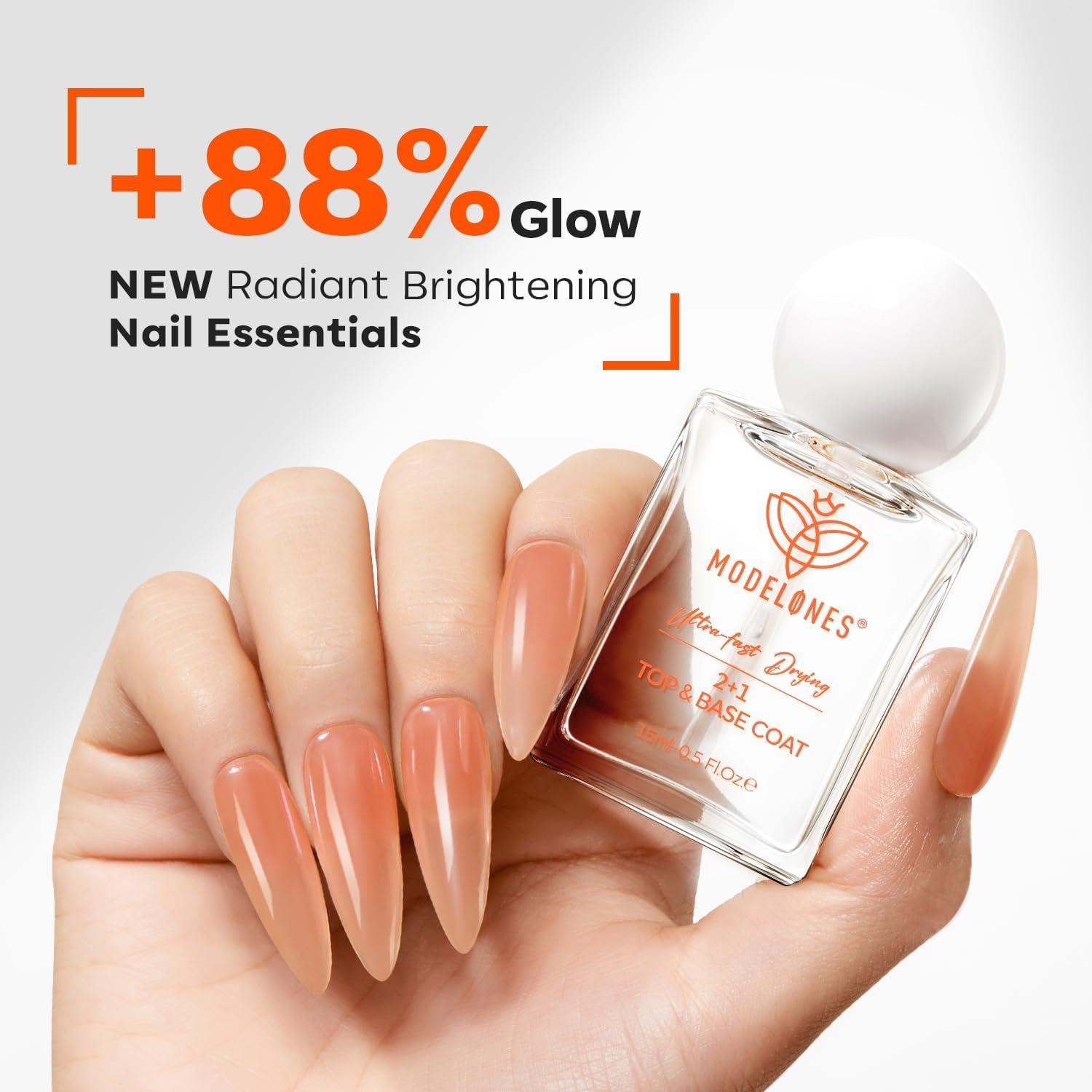 modelones before and after nails comparison showing improved strength and sheen