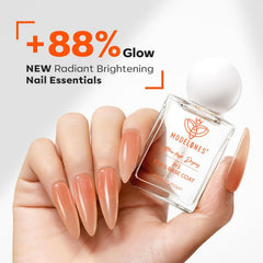 modelones before and after nails comparison showing improved strength and sheen