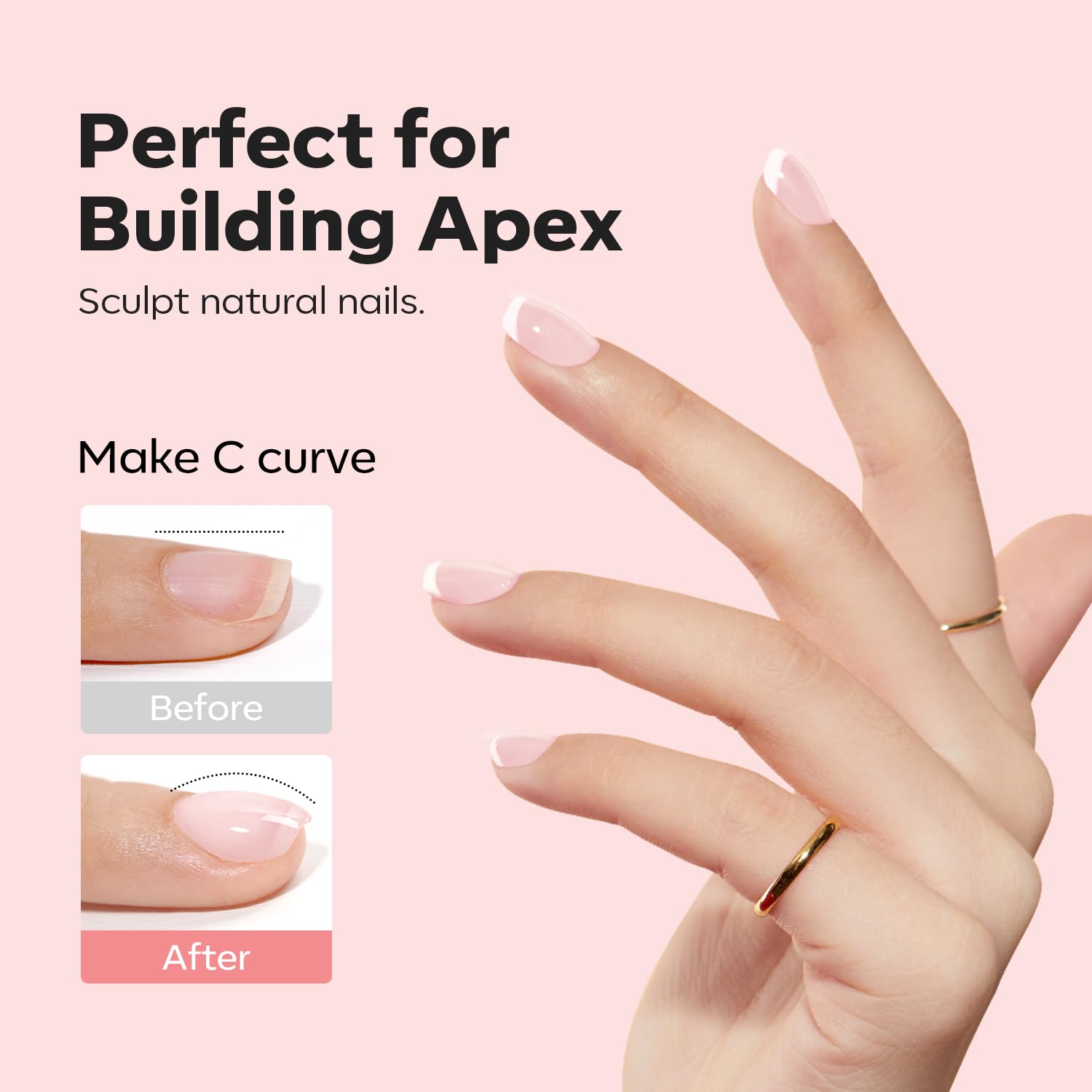 modelones before and after nails comparison demonstrating visible strengthening