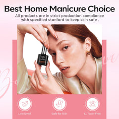 modelones before and after strengthening pair highlighting stronger natural nails