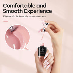 modelones before and after thin nail showing strengthened, thicker result