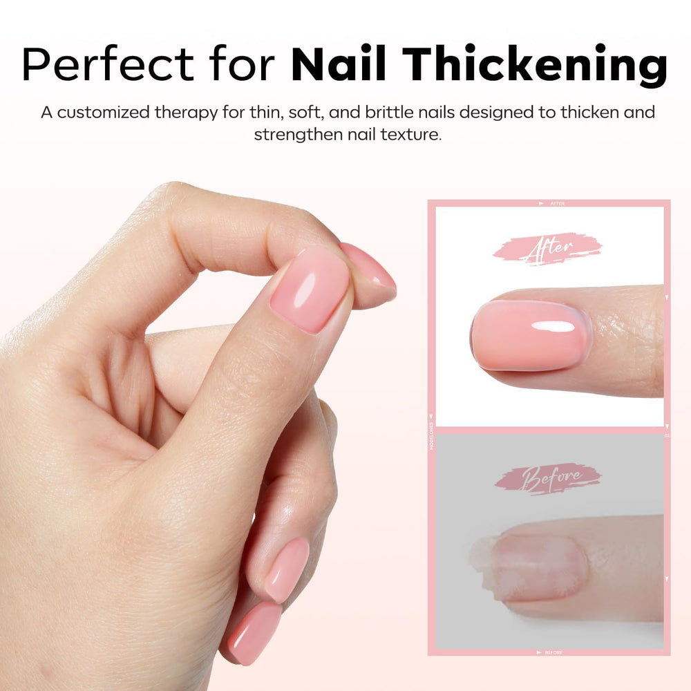 modelones before and after image improving weak nails visible protection