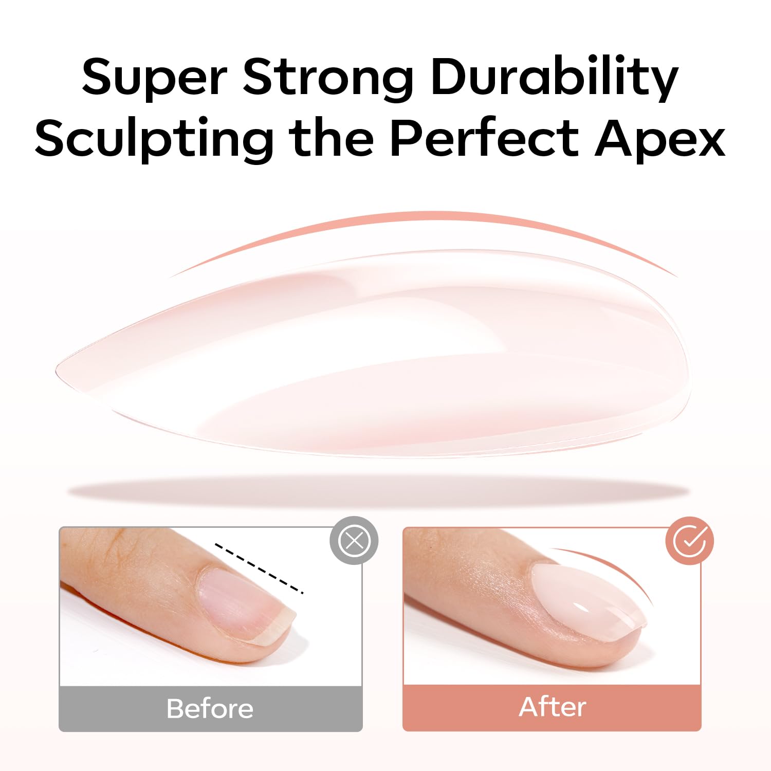 modelones before and after nails showing strengthened tips and reduced splitting benefit