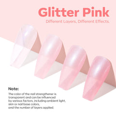 modelones before and after ridge fill comparison showing smoother nail surface benefit