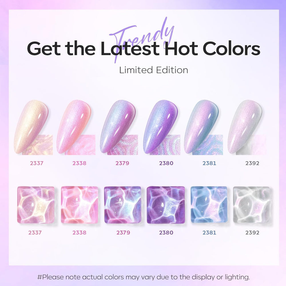 modelones close-up bottle of pearl purple shade highlighting smooth application