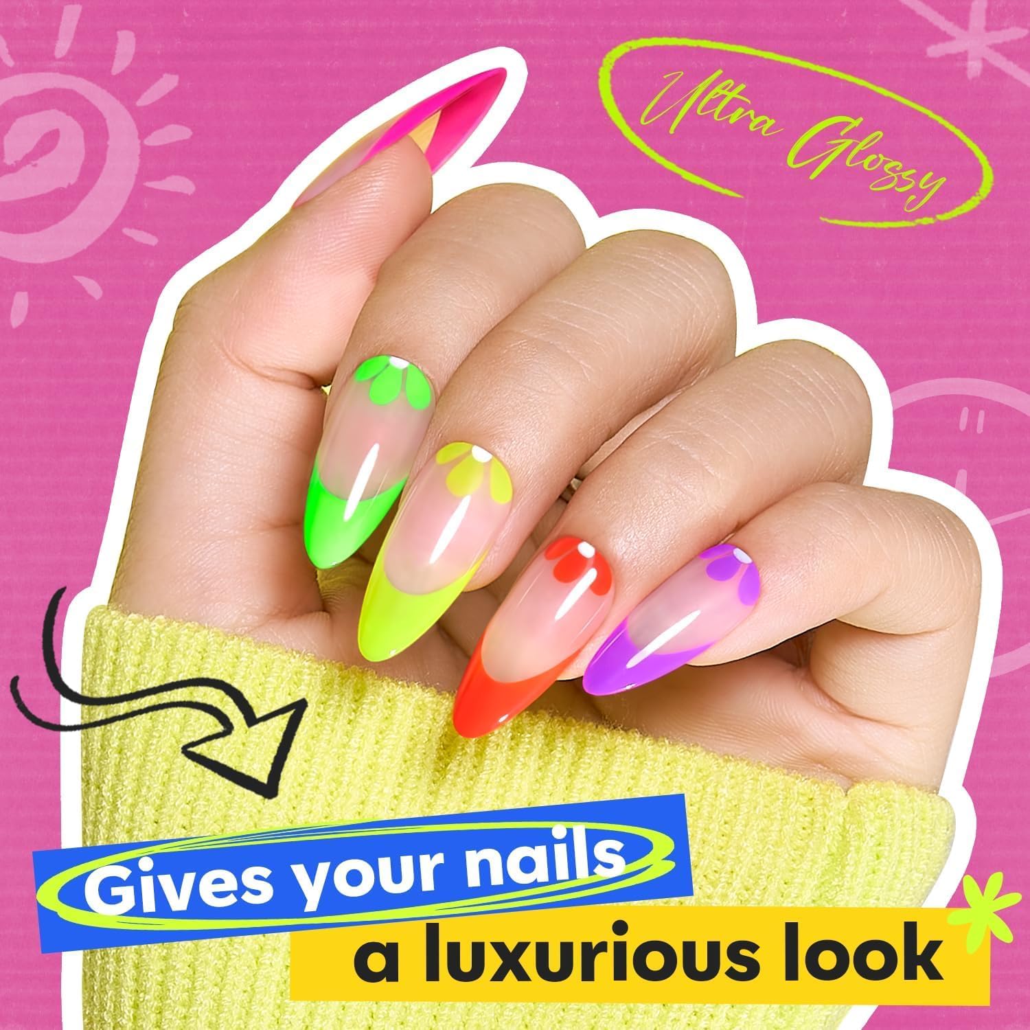 modelones bottle close-up highlighting color and glossy finish for vibrant nails