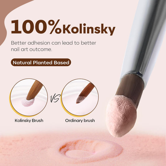 modelones bristle close-up highlighting pure Kolinsky hair for precise control