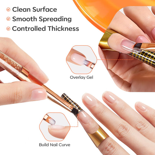modelones close-up of nylon bristles for smooth gel application