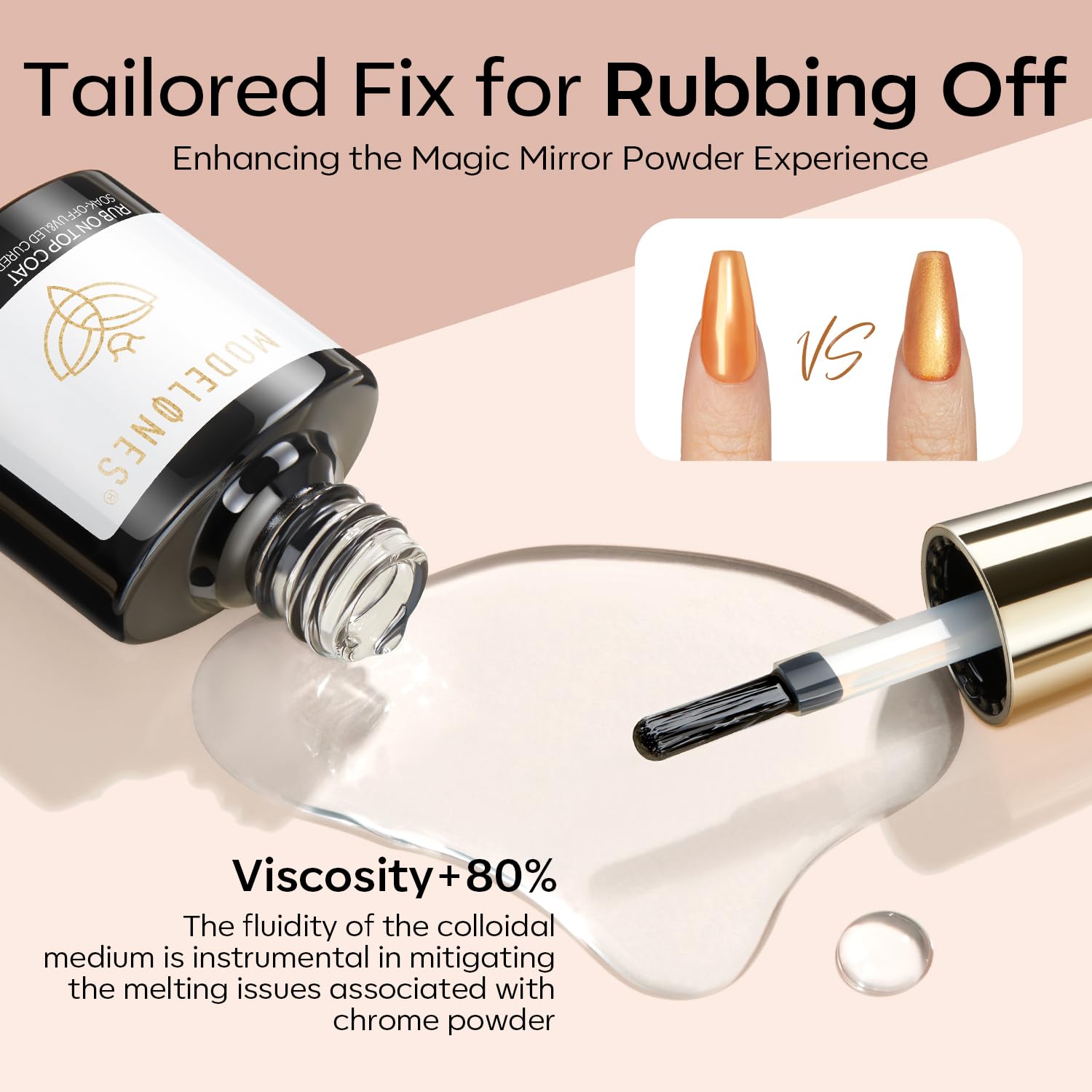 modelones brush applying top coat offering smooth streak-free finish