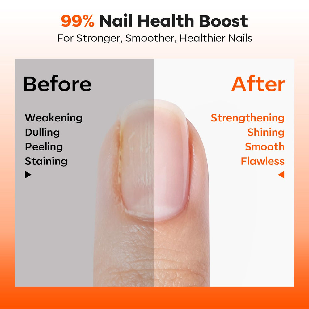 modelones brush applying strengthener on nail delivering smooth even coverage