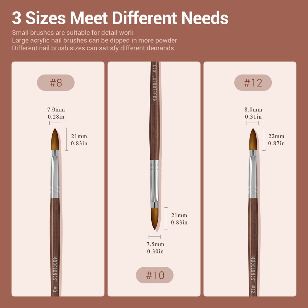 MODELONES brush forming acrylic bead during application for consistent results