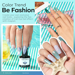 modelones brush applying mint gel for smooth even coverage and fast finish